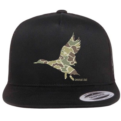 Flying Mallard Duck Camouflage Camo Duck Hunting Camo Hunter Flatbill Hat