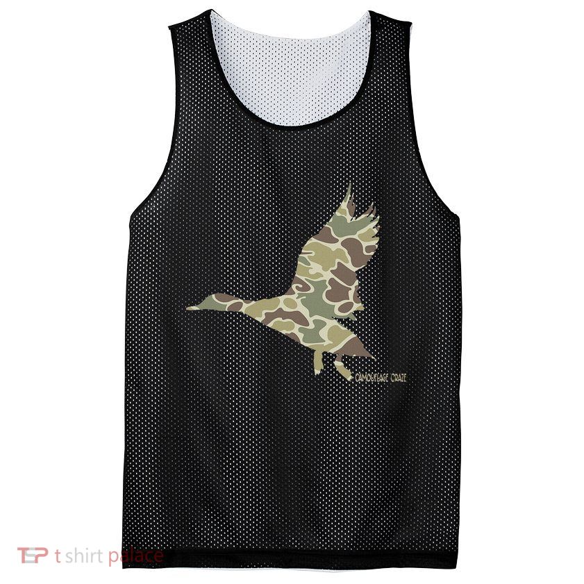 Flying Mallard Duck Camouflage Camo Duck Hunting Camo Hunter Mesh Reversible Basketball Jersey Tank
