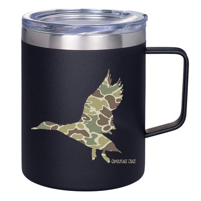 Flying Mallard Duck Camouflage Camo Duck Hunting Camo Hunter 12oz Stainless Steel Coffee Mug