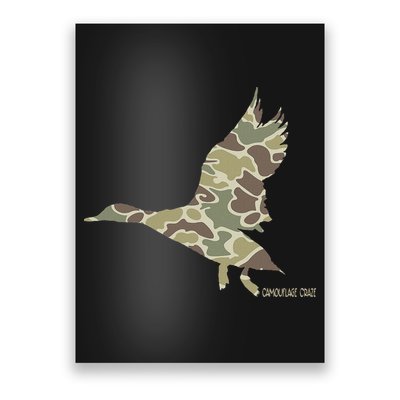 Flying Mallard Duck Camouflage Camo Duck Hunting Camo Hunter Poster