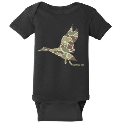Flying Mallard Duck Camouflage Camo Duck Hunting Camo Hunter Baby Bodysuit