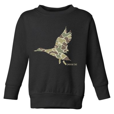 Flying Mallard Duck Camouflage Camo Duck Hunting Camo Hunter Toddler Sweatshirt