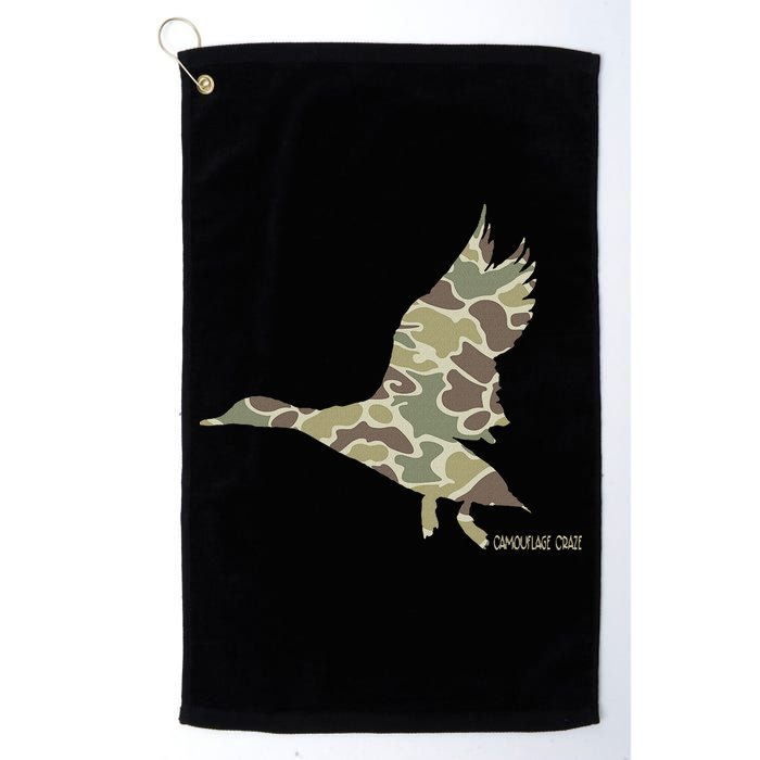 Flying Mallard Duck Camouflage Camo Duck Hunting Camo Hunter Golf Towel