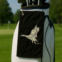 Flying Mallard Duck Camouflage Camo Duck Hunting Camo Hunter Golf Towel