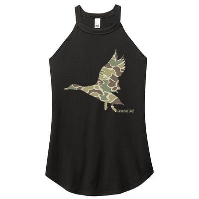 Flying Mallard Duck Camouflage Camo Duck Hunting Camo Hunter Women's Perfect Tri Rocker Tank