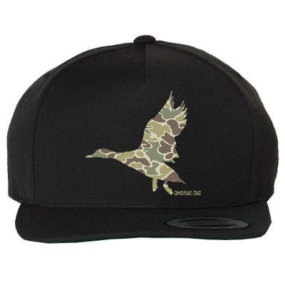 Flying Mallard Duck Camouflage Camo Duck Hunting Camo Hunter Wool Snapback Cap