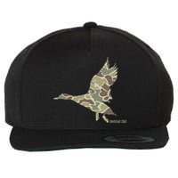 Flying Mallard Duck Camouflage Camo Duck Hunting Camo Hunter Wool Snapback Cap