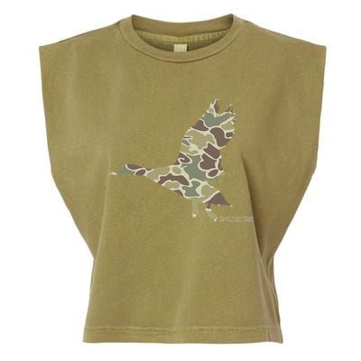 Flying Mallard Duck Camouflage Camo Duck Hunting Camo Hunter Garment-Dyed Women's Muscle Tee