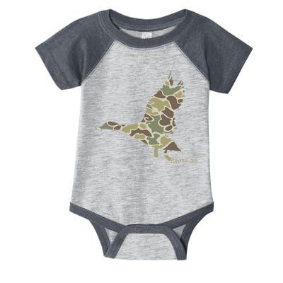 Flying Mallard Duck Camouflage Camo Duck Hunting Camo Hunter Infant Baby Jersey Bodysuit