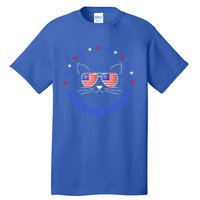 Funny Memorial Day July 4th Cat Ameowrica Day Funny Gift Tall T-Shirt