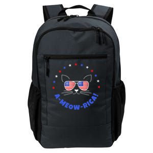 Funny Memorial Day July 4th Cat Ameowrica Day Funny Gift Daily Commute Backpack