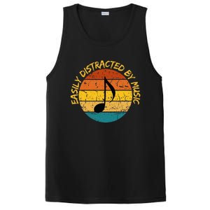 Funny Music Easily Distracted By Music Musician Music Lover PosiCharge Competitor Tank