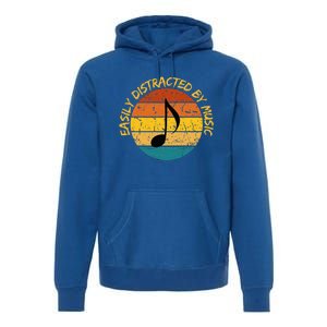 Funny Music Easily Distracted By Music Musician Music Lover Premium Hoodie