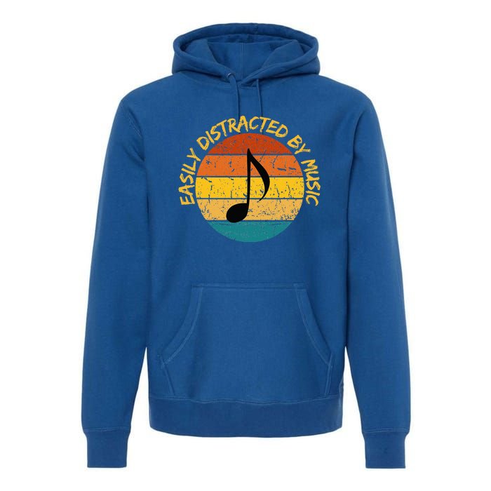 Funny Music Easily Distracted By Music Musician Music Lover Premium Hoodie