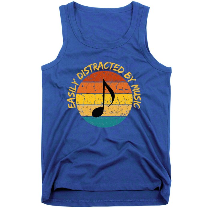 Funny Music Easily Distracted By Music Musician Music Lover Tank Top