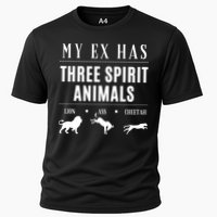 Funny My Ex Has Three Spirit Animals... Lion Ass Cheetah. Cooling Performance Crew T-Shirt