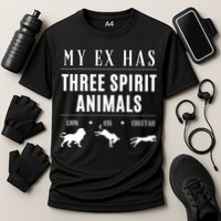 Funny My Ex Has Three Spirit Animals... Lion Ass Cheetah. Cooling Performance Crew T-Shirt