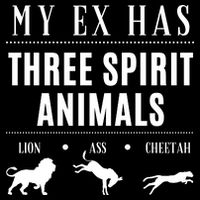 Funny My Ex Has Three Spirit Animals... Lion Ass Cheetah. Youth Performance Sprint T-Shirt