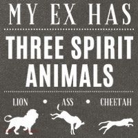Funny My Ex Has Three Spirit Animals... Lion Ass Cheetah. Cotton Canvas Backpack
