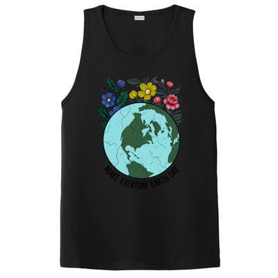 Funny Make Everyday Earth Day Planet World Earth Day Flower Gift PosiCharge Competitor Tank