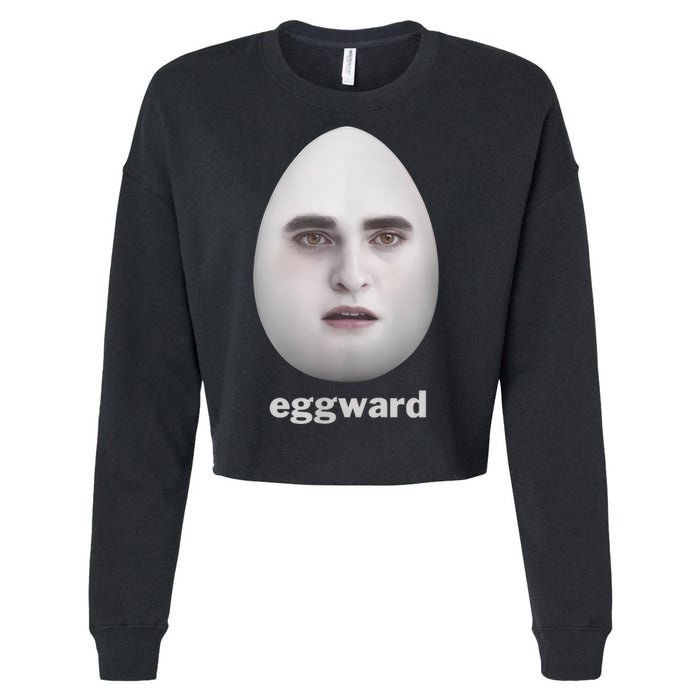funny meme eggward Cropped Pullover Crew