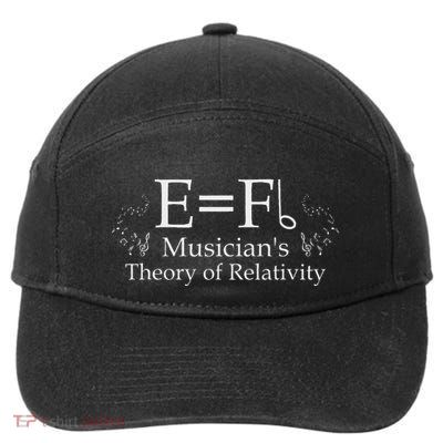 Funny Music E Equals F Flat Musicians Theory Of Relativity 7-Panel Snapback Hat