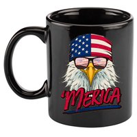 Funny Merica Eagle USA American Flag 11oz C Handle Ceramic Mug