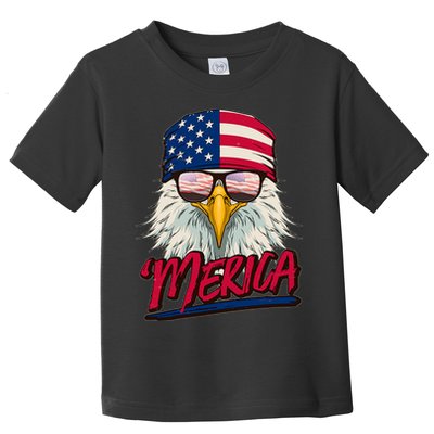 Funny Merica Eagle USA American Flag Toddler T-Shirt