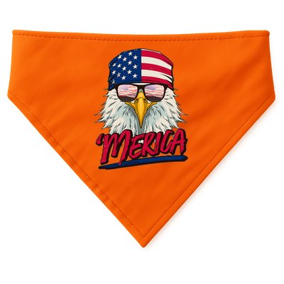 Funny Merica Eagle USA American Flag USA-Made Doggie Bandana