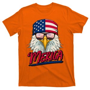 Funny Merica Eagle USA American Flag T-Shirt