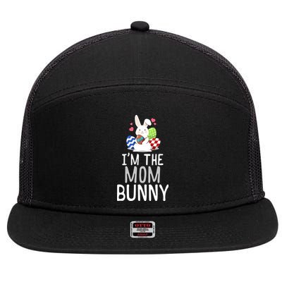 Family Matching Easter Outfit Easter Bunny Gift Mom Gift 7 Panel Mesh Trucker Snapback Hat