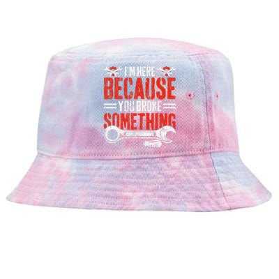 Funny Mechanic Engineer Art For Dad Husband Grandpa Gift Tie-Dyed Bucket Hat