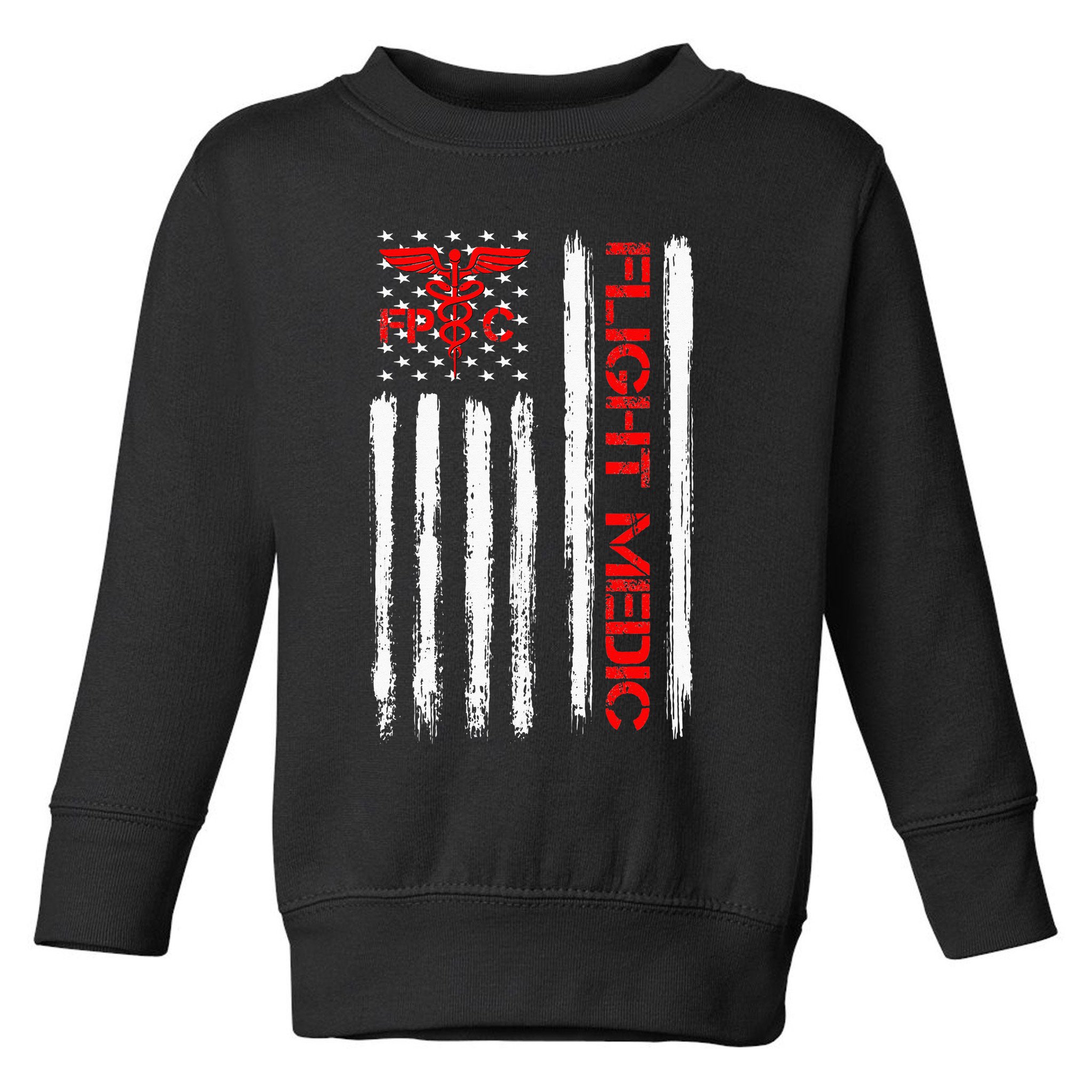 Flight Medic EMS EMT Nurse Paramedic US American Flag Gift Toddler Sweatshirt