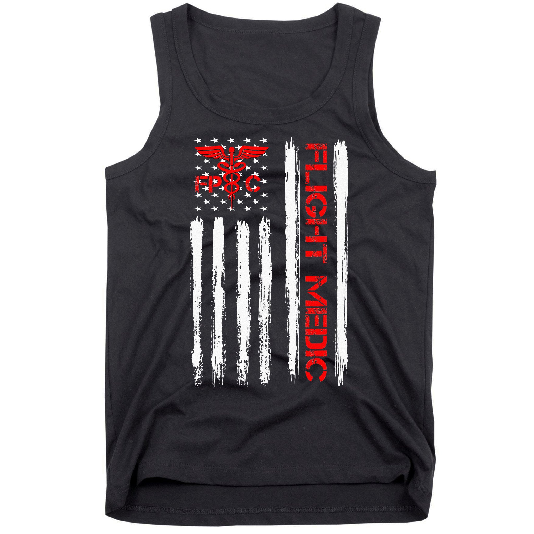 Flight Medic EMS EMT Nurse Paramedic US American Flag Gift Tank Top