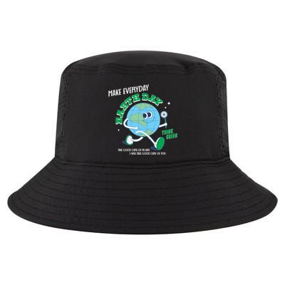 Funny Make Everyday Earth Day Think Green Cartoon Earth Cool Comfort Performance Bucket Hat