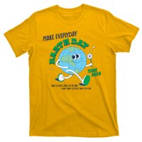 Funny Make Everyday Earth Day Think Green Cartoon Earth T-Shirt