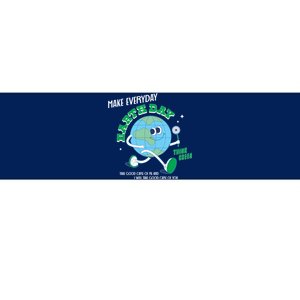 Funny Make Everyday Earth Day Think Green Cartoon Earth Bumper Sticker