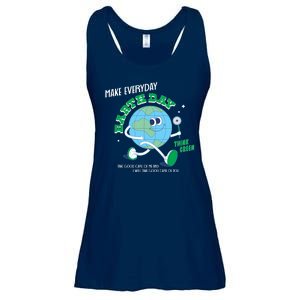 Funny Make Everyday Earth Day Think Green Cartoon Earth Ladies Essential Flowy Tank