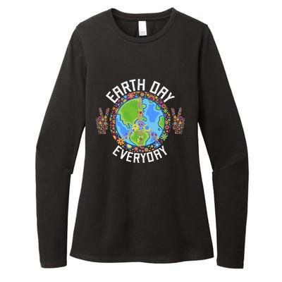 Funny Make Everyday Earth Day Planet World Earth Day Flower Gift Womens CVC Long Sleeve Shirt