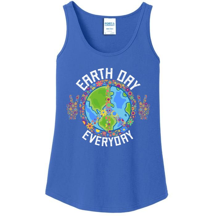 Funny Make Everyday Earth Day Planet World Earth Day Flower Gift Ladies Essential Tank