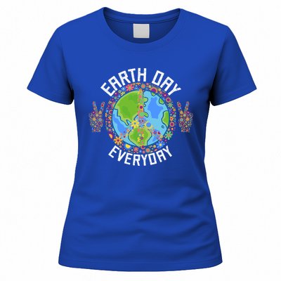 Funny Make Everyday Earth Day Planet World Earth Day Flower Gift Women's T-Shirt