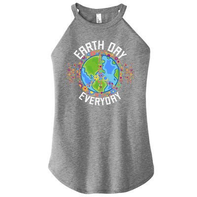 Funny Make Everyday Earth Day Planet World Earth Day Flower Gift Women's Perfect Tri Rocker Tank