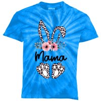 Floral Mama Easter Bunny Gift Mama Life Happy Easter Day Funny Gift Kids Tie-Dye T-Shirt