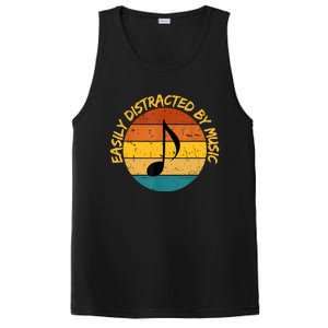 Funny Music Easily Distracted By Music Musician Music Lover PosiCharge Competitor Tank