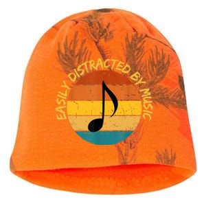 Funny Music Easily Distracted By Music Musician Music Lover Kati - Camo Knit Beanie