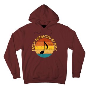 Funny Music Easily Distracted By Music Musician Music Lover Hoodie