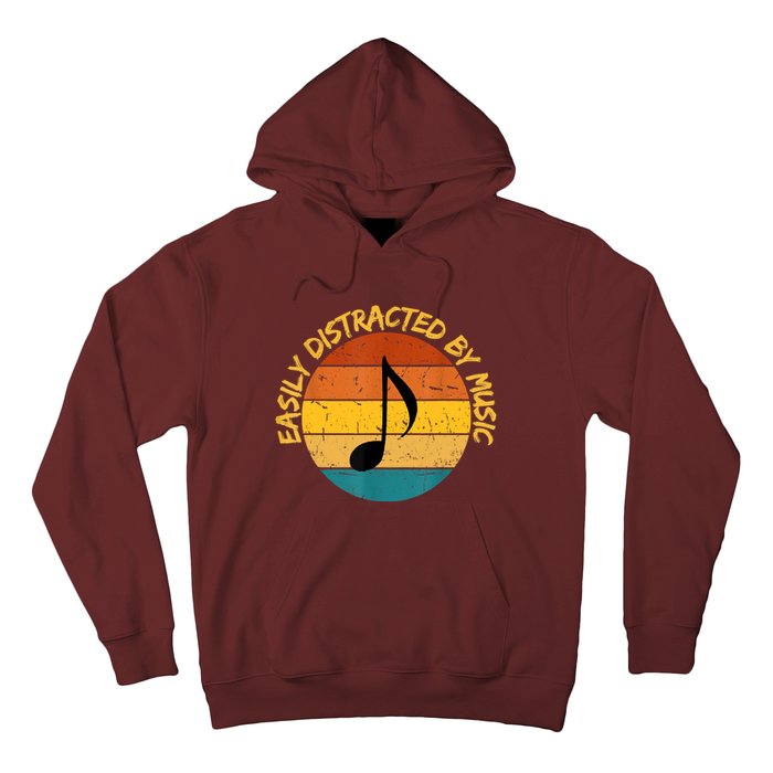 Funny Music Easily Distracted By Music Musician Music Lover Hoodie