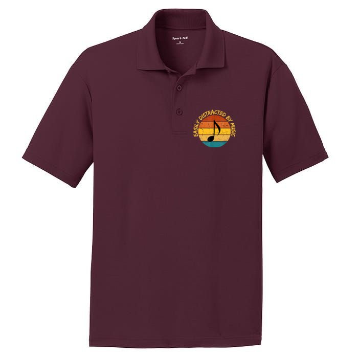 Funny Music Easily Distracted By Music Musician Music Lover PosiCharge RacerMesh Polo