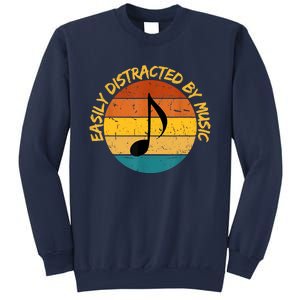 Funny Music Easily Distracted By Music Musician Music Lover Sweatshirt