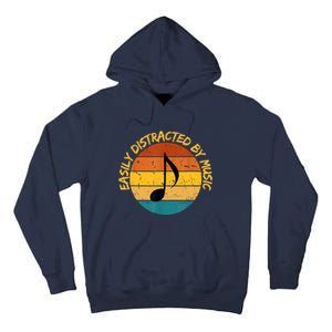 Funny Music Easily Distracted By Music Musician Music Lover Tall Hoodie